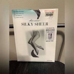 Vintage Sheer Caress Silky Sheer Queen Tall Smoke Grey 88 Pantyhose